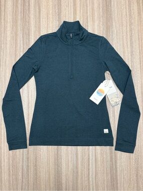 NWT Vuori Halo Essential Half Zip in Beryl Heather Size X-Small Women’s